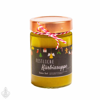 Kürbissuppe im Glas